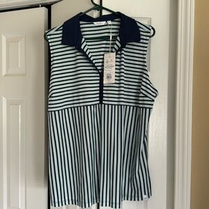 Brand new with tags, Lady Hagen size XXL light blue dark blue golf shirt